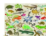 Пазл в цилиндре "36 Животных, Рептилии и земноводные", 100 деталей