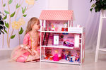 Розовый кукольный домик, 75 см