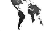 Карта мира (МДФ черный), 90х54 см