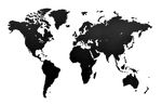 Карта мира (МДФ черный), 130х78 см