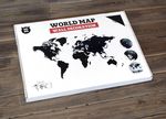 Карта мира (МДФ черный), 130х78 см
