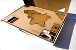 Карта мира (МДФ коричневый), 90х54 см