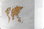 Карта мира (МДФ коричневый), 130х78 см