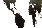 Карта мира (МДФ черный), 180х108 см