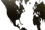 Карта мира (МДФ черный), 180х108 см