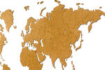 Карта мира (МДФ коричневый), 180х108 см