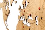 Карта мира Exclusive Европейский дуб, 130х78 см
