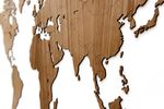 Карта мира Exclusive Американский орех, 280х170 см