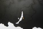 Пазл "Карта России" (МДФ черный), 280х155 см