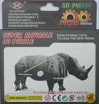 Объёмный подвижный 3D пазл "Носорог"
