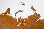 Пазл "Карта России" (Африканское сапеле), 280х155 см