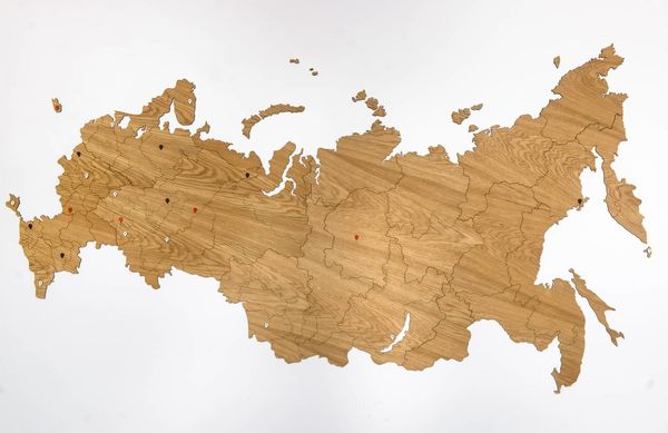 Пазл "Карта России" (Европейский дуб), 280х155 см