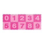 Игровой коврик-пазл "Цифры" розовый, 1 м2