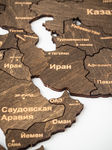 Карта мира из дерева (Venge, 3 уровня), 72х130 см