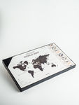 Карта мира из дерева (Black), 72х130 см