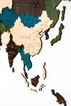 Карта мира из дерева English (Multicolor), 60х105 см