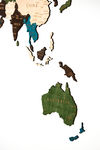Карта мира из дерева English (Multicolor), 72х130 см