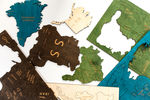 Карта мира из дерева English (Multicolor), 72х130 см