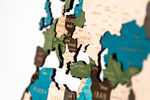 Карта мира из дерева English (Multicolor, 3 уровня), 60х105 см