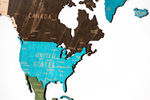 Карта мира из дерева English (Multicolor, 3 уровня), 60х105 см