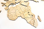Карта мира из дерева English (Natural, 3 уровня), 72х130 см