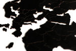 Карта мира из дерева English (Black), 72х130 см