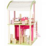 Деревянный кукольный домик "Флоренция" с мебелью и куклами
