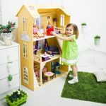 Деревянный домик для кукол «Шарм» (с мебелью и 2 лестницами)