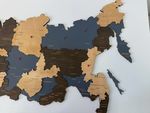 Карта России из дерева (Scandy, 3 уровня), 77х141 см