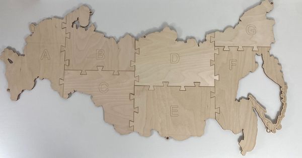 Подложка для карты России XL 58х105 см, Natural