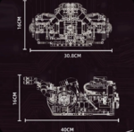 Конструктор Модель двигателя V8 (1394 детали)