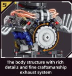 Конструктор спортивный Двигатель V8 Atmo (665 деталей)