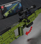Конструктор Снайперская винтовка AWM (1532 детали)