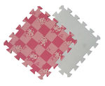 Мягкое модульное покрытие "Собачки" 30х30х1 см розовое