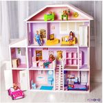 Домик для Барби "Фантазия" (19 предметов мебели, лифт, лестница, гараж) 