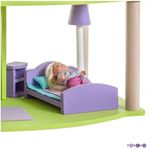 Трехэтажный кукольный домик "Фиолент", с мебелью