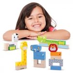 Набор деревянных 3D-блоков для конструирования «Животные»