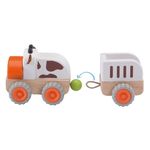 Деревянная игрушка "Трактор Му-Му с прицепом"