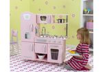 Детская кухня из дерева «Винтаж» розовая